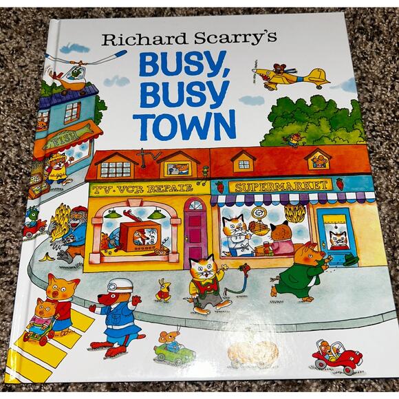 Richard Scarry Busy, Busy Town Book & Plush Lowly Worm Character (NWT) - Picture 5 of 6